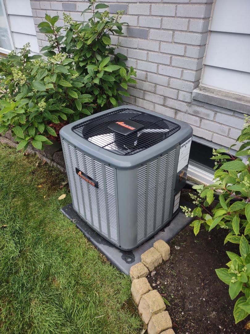 A freshly serviced AC in Temperance - Shamy Heating & Air Conditioning has experienced technicians ready to help you today.